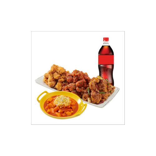 (순살/뼈)노랑3종+떡볶이+콜라1.25L
