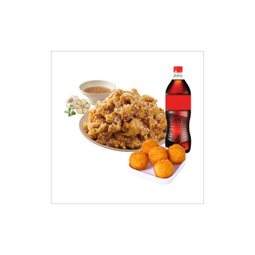 (순살/뼈)알싸한마늘치킨+오리지널치즈볼+콜라1.25L