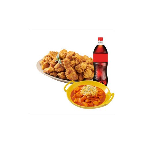 (순살/뼈)후라이드치킨+떡볶이+콜라1.25L